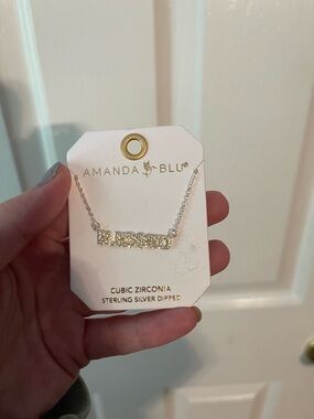 Amanda Blu Sterling Silver Cubic Zirconia Blessed Necklace - Silver